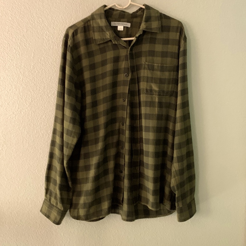Mens outerknown Large forest green flannel